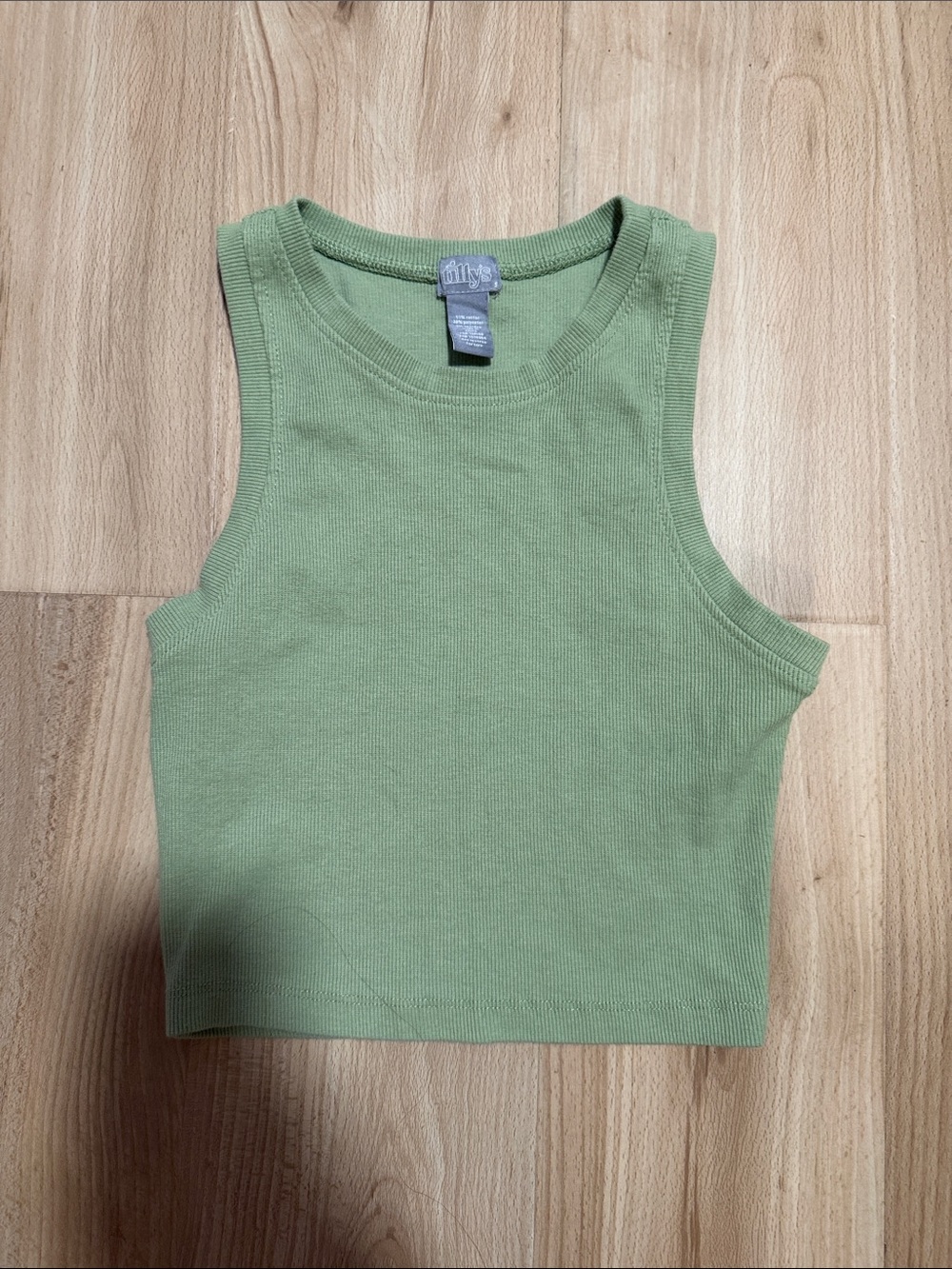 Tilly’s Size Small Green Ribbed Tank Top